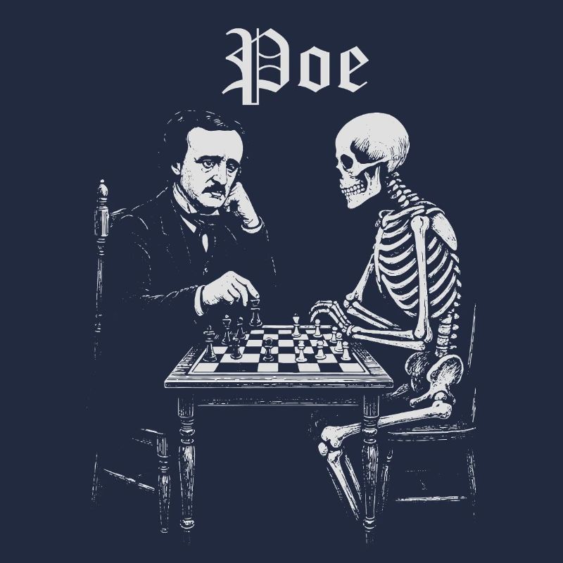 Poe und Skeleton Schachduell