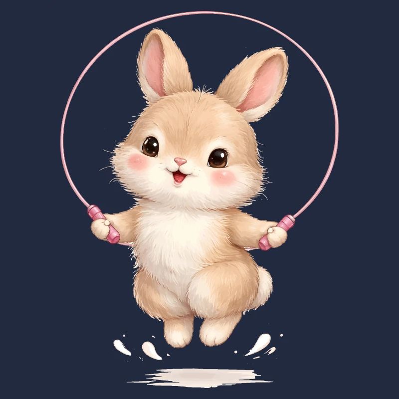 Mignonne corde de saut en forme de lapin