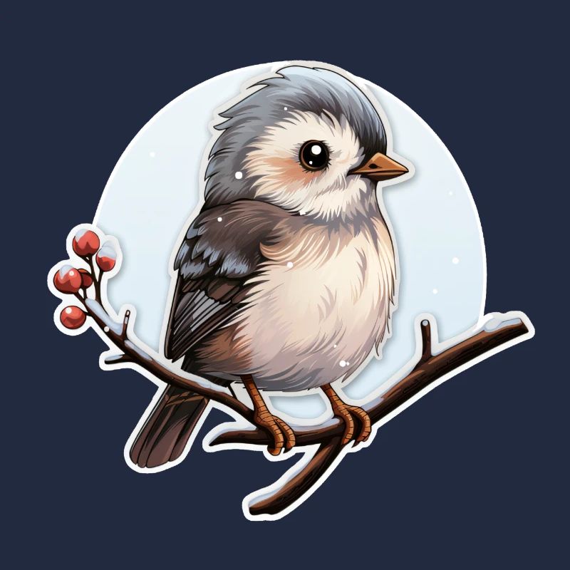 Winter Bird Long-tailed