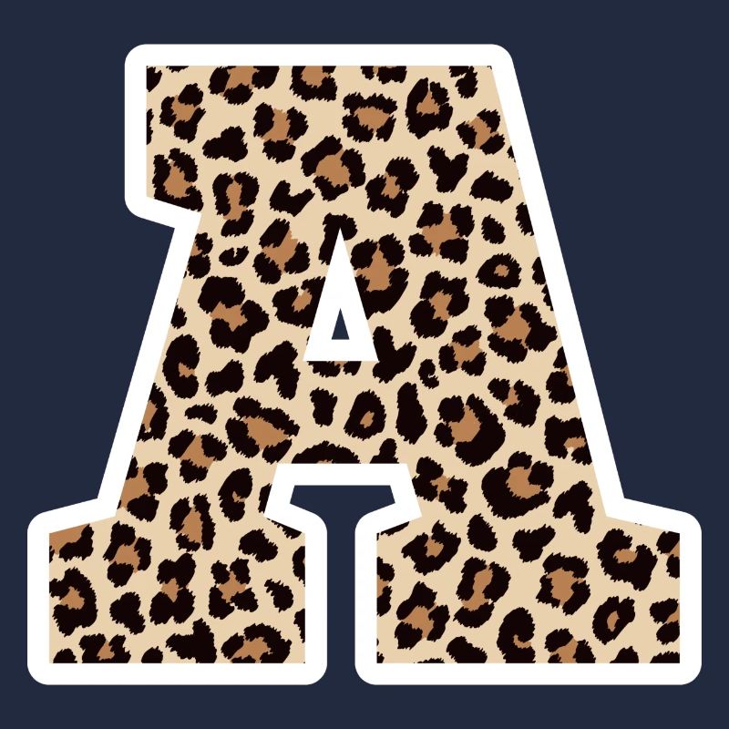 Buchstabe Ein Leopardenmuster - Geschenkidee zum Geburtstag