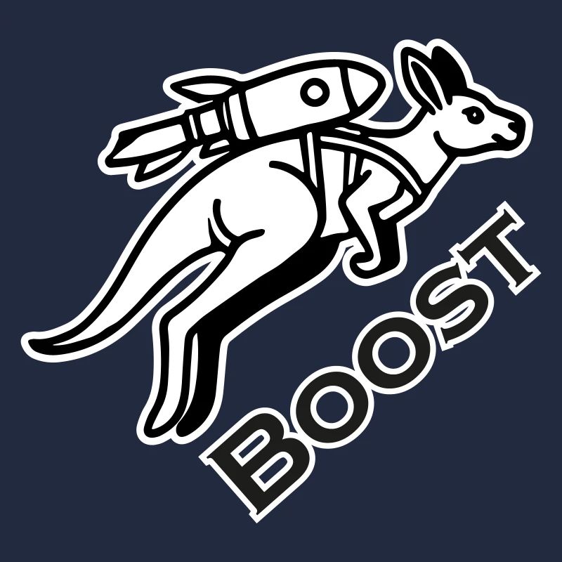 Känguru mit Jetpack - Boost Design