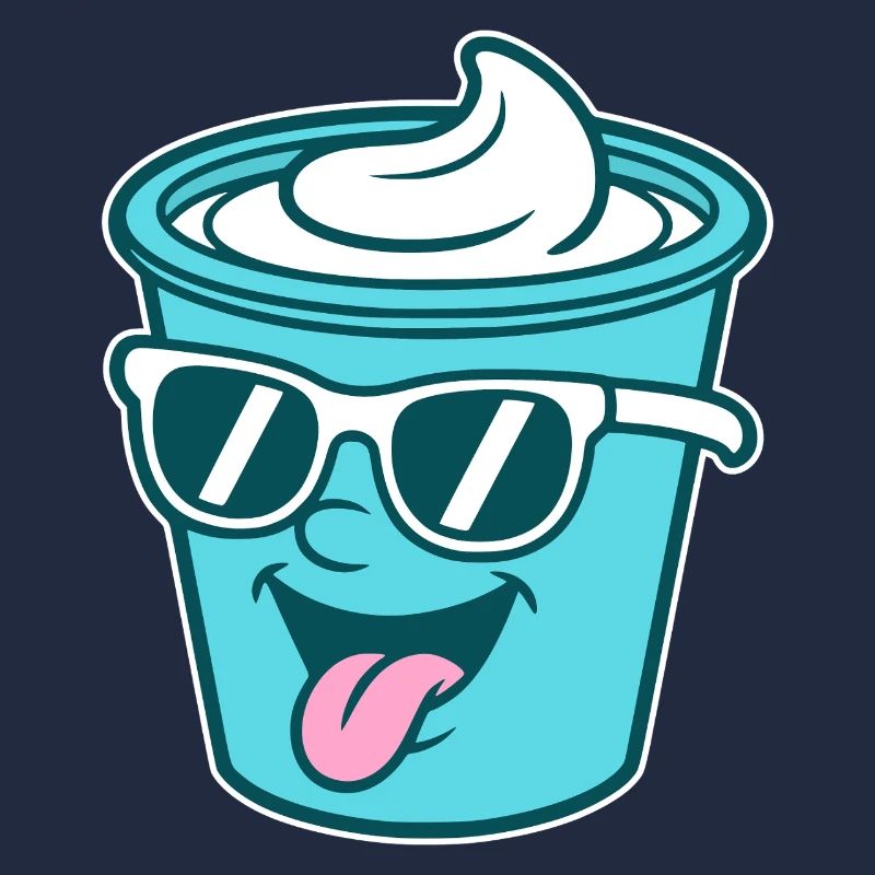 Crème Yaourt Crème Glace - Mug avec lunettes de soleil