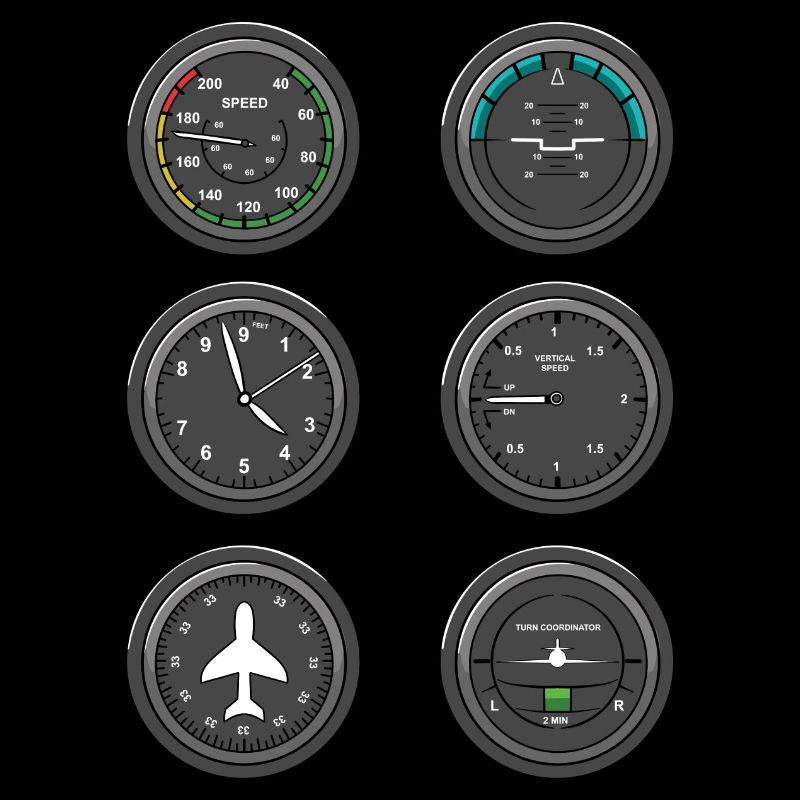 Flugzeug Fluginstrumente