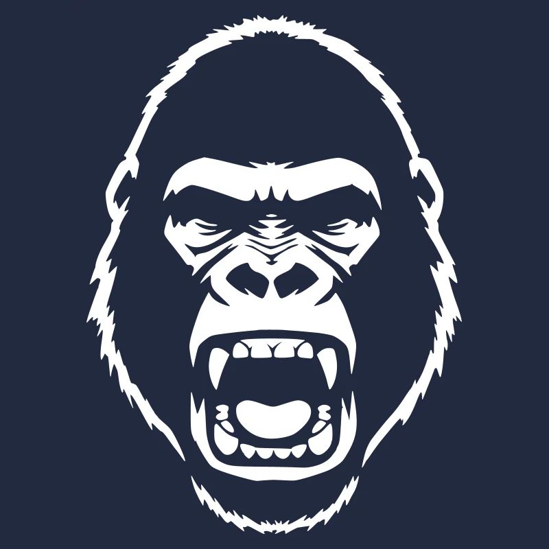 Furious Gorilla Stencil Grunge vector_path128
