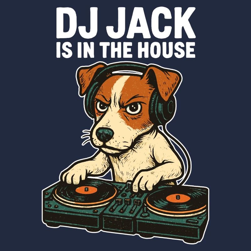 Jack Russell Terrier DJ Turntables Techno Geschenk