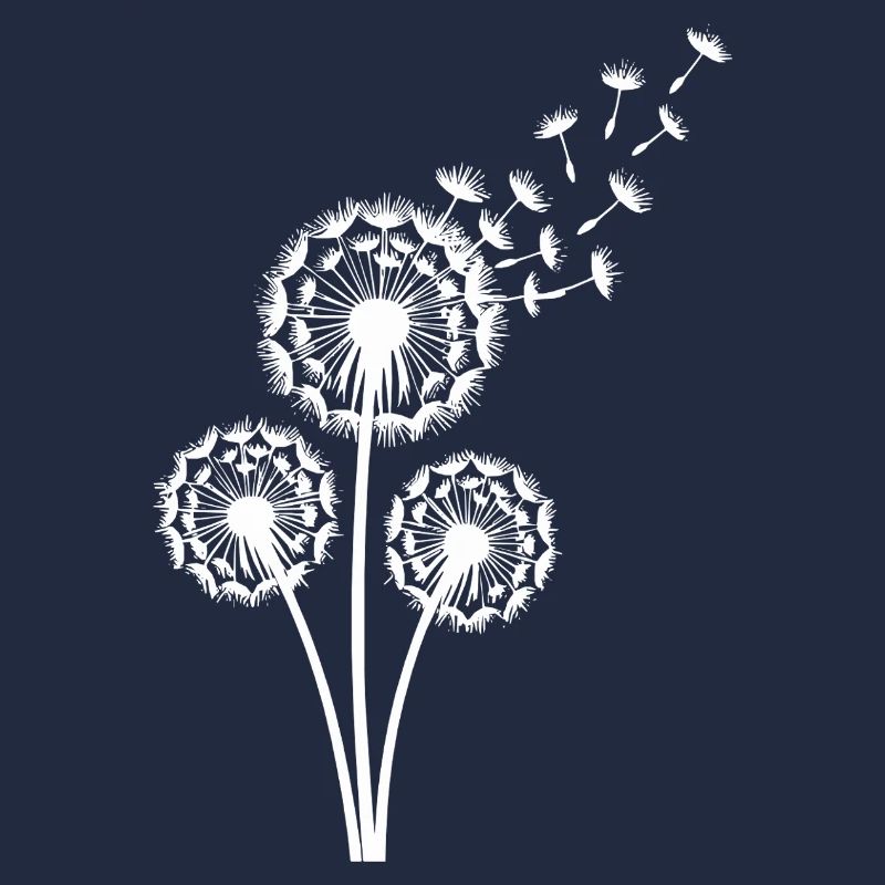 Löwenzahn im Wind Samenflug