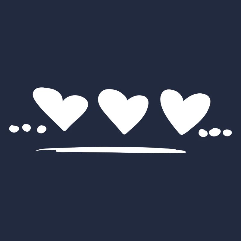 Point de symbole d’amour de cœur à trois cœurs