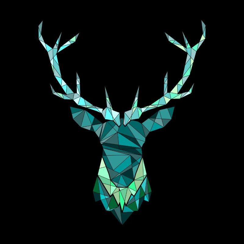 Cerf Hipster bleu