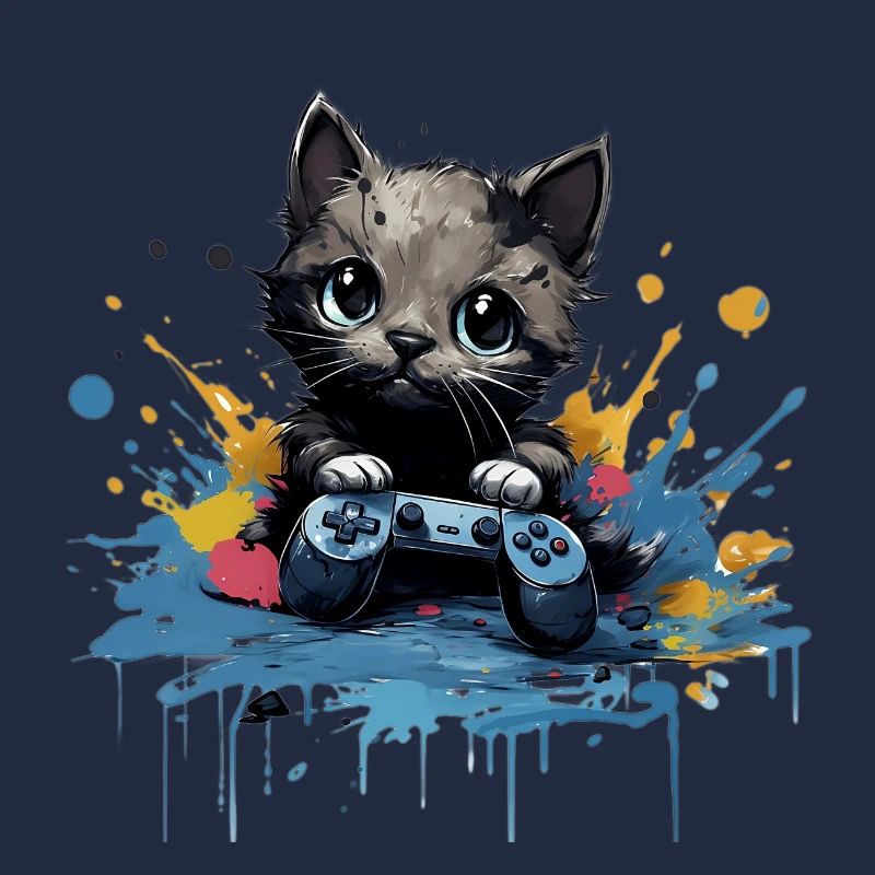 Design de jeu de chat mignon
