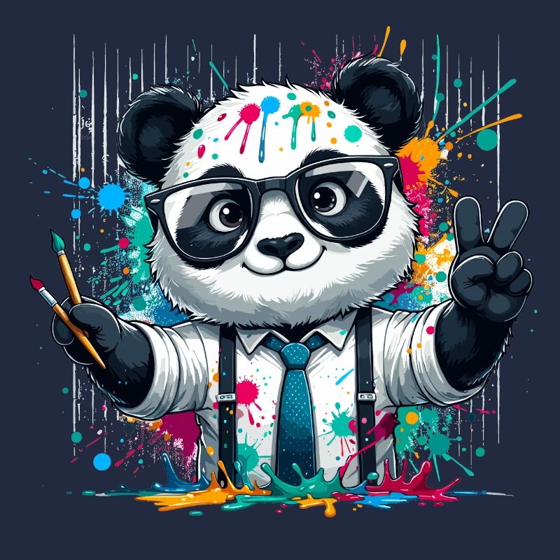 Farbenfroher Panda