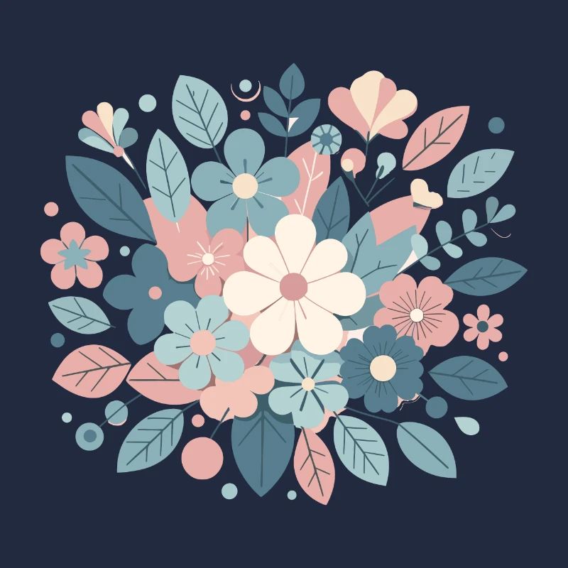 Composition floral couleur pastel