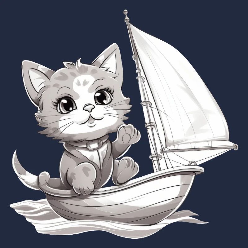 Chat à voile sur dériveur