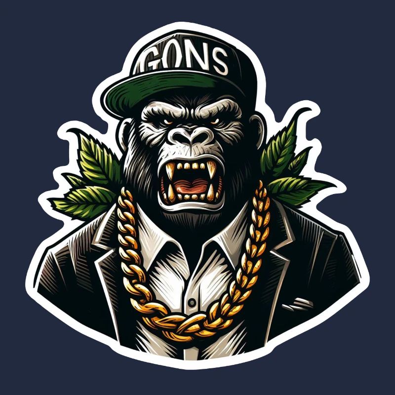 Gorilla with Gold Chain