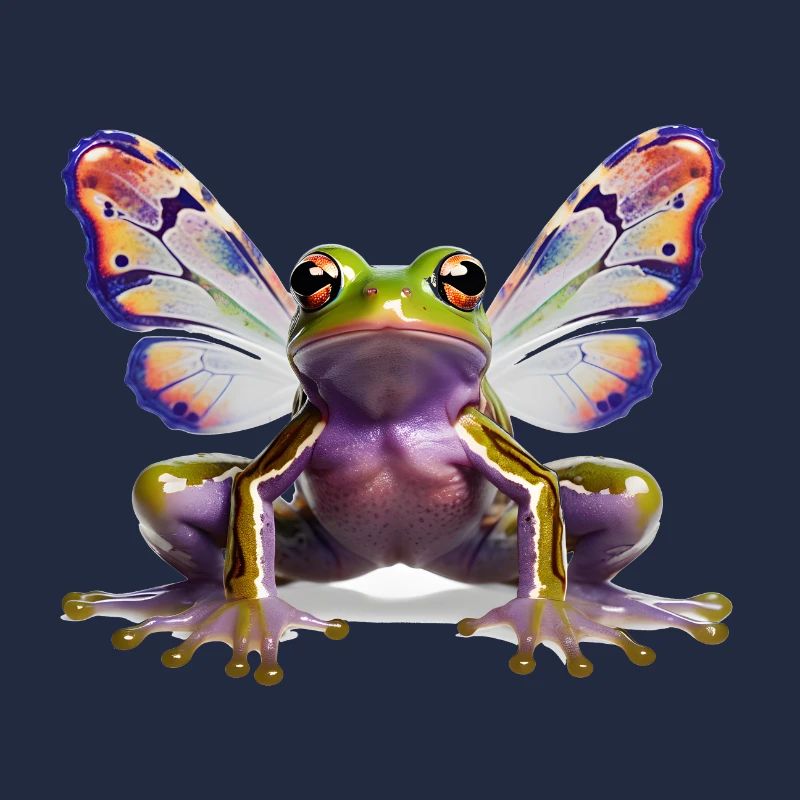 Psychedelischer Goa Schmetterling Frosch