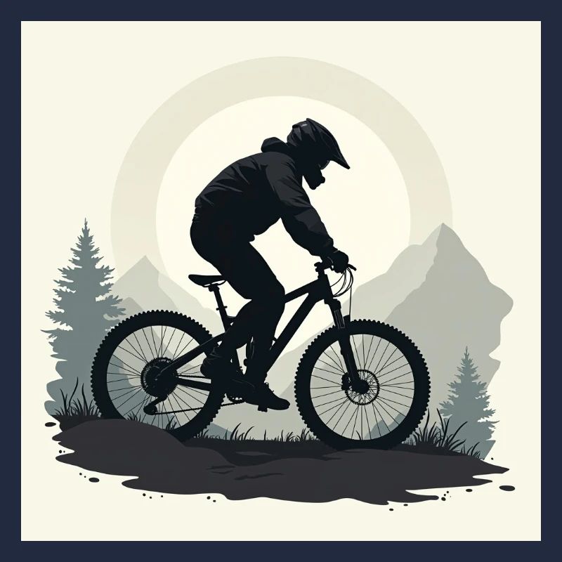 MTB in den Bergen und Wäldern.