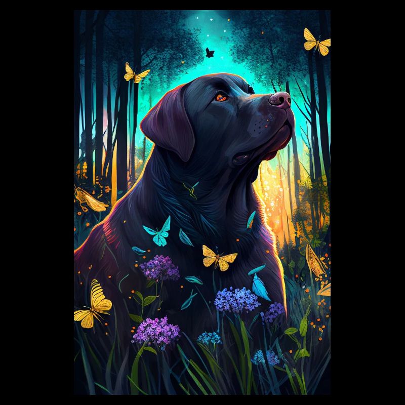 Labrador Hund Forest
