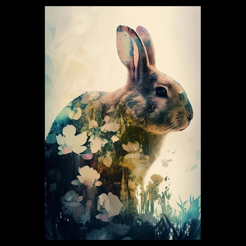 Lapin lapin animal de compagnie lapin fleurs de lapin