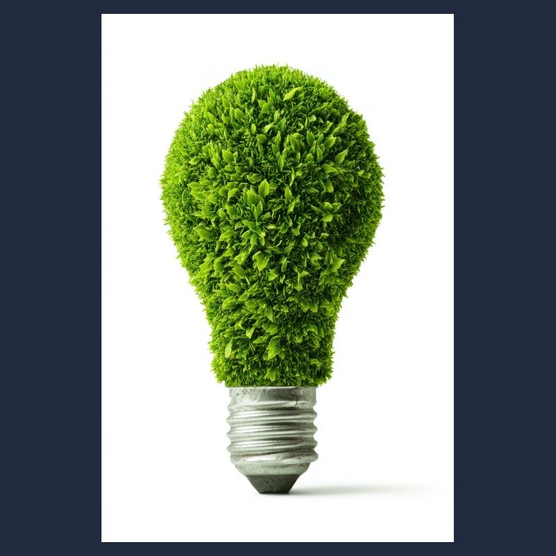 Leafy Glow Light Bulb Design