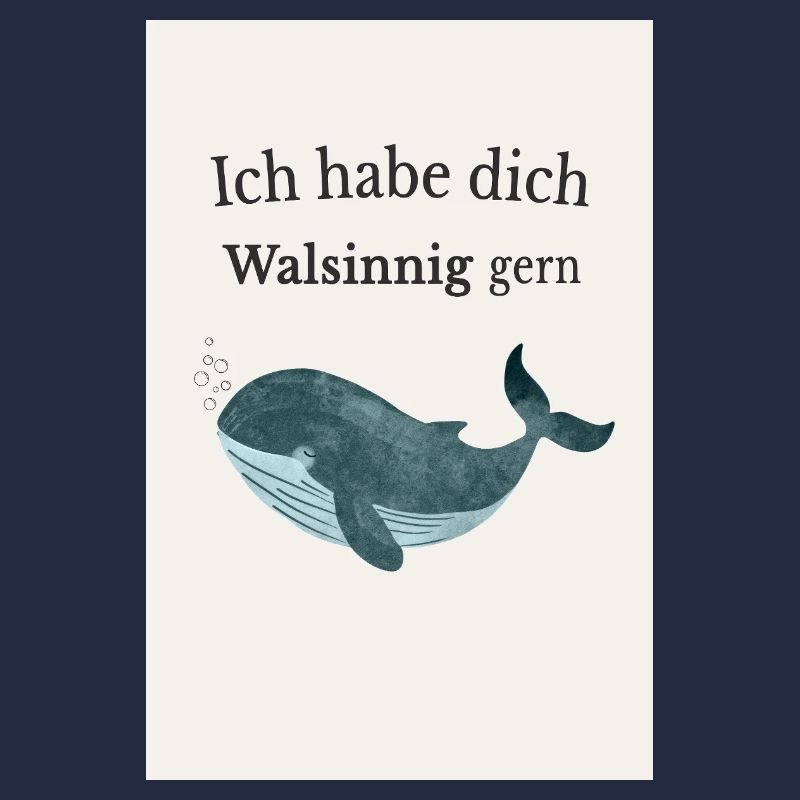 Affiche de baleine amoureuse – Germe de Walsinnig
