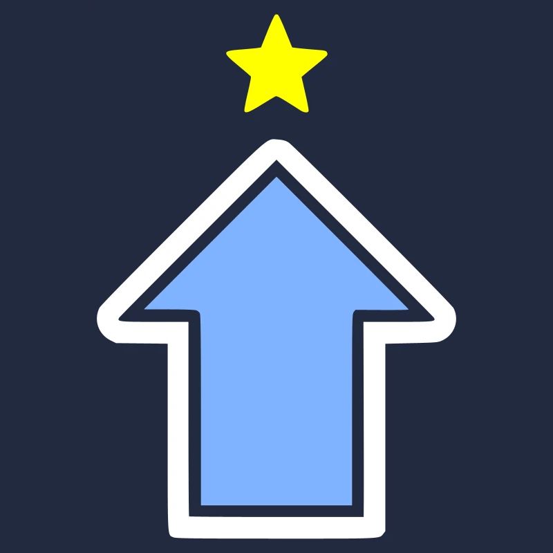 Level Up Arrow Star Gaming Power Vector