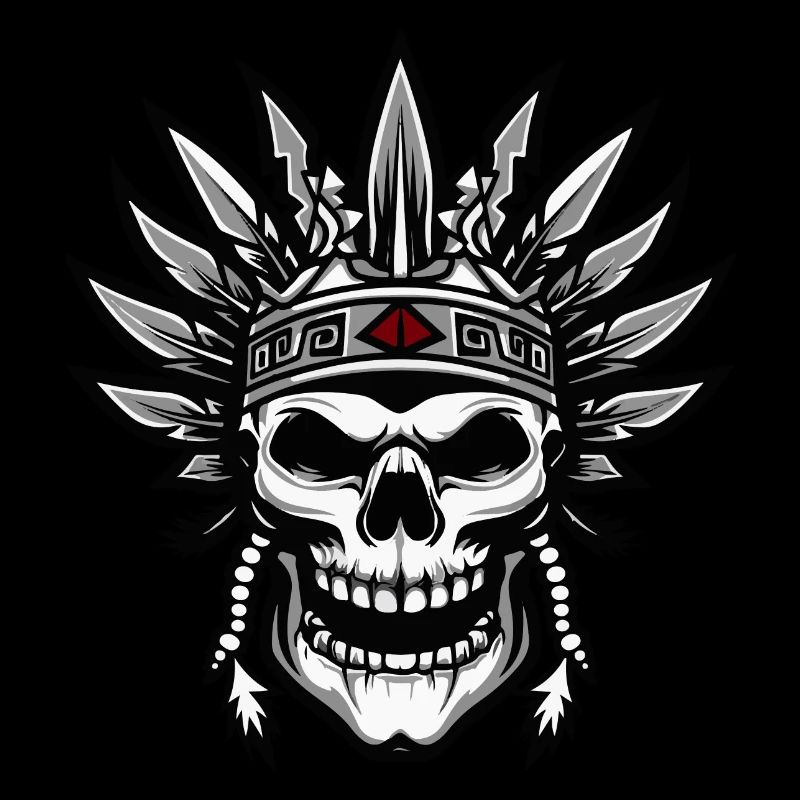 Häuptling Apache Totenkopf Indianer