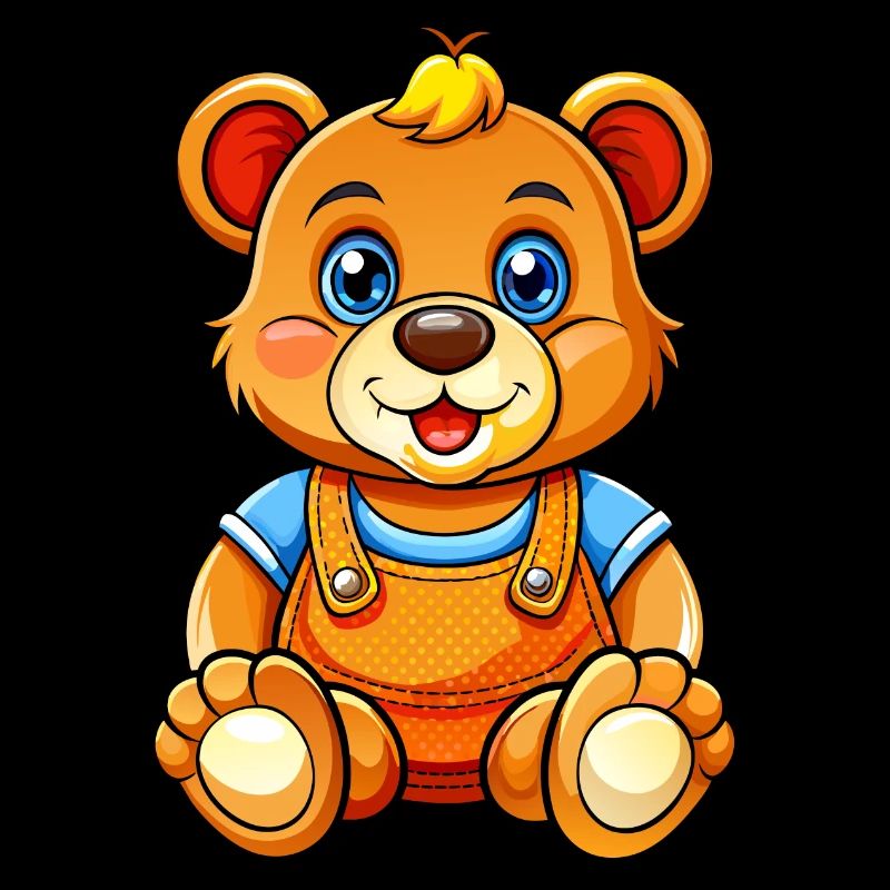 Teddy mit Latzhose