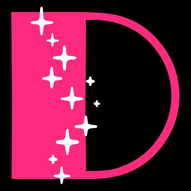 Buchstabe D Glitzer