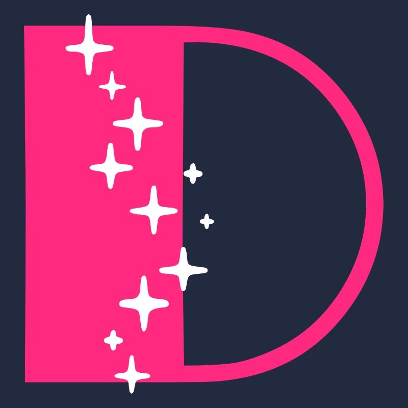 Letter D Glitter