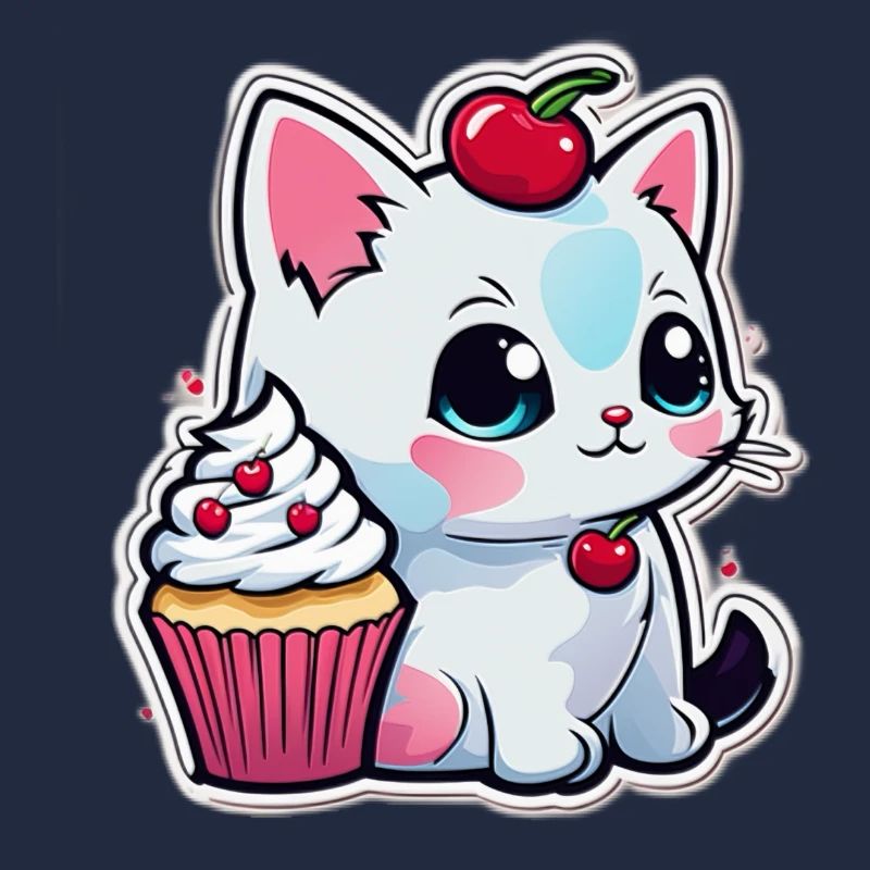 Chat mignon en costume de cupcake