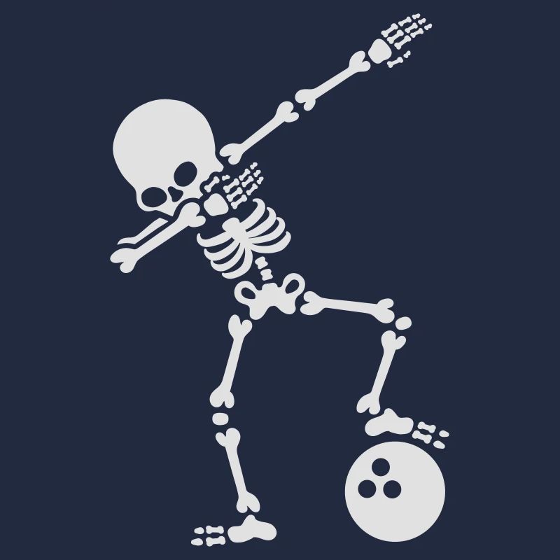 Dab skeleton dabbing bowling ball
