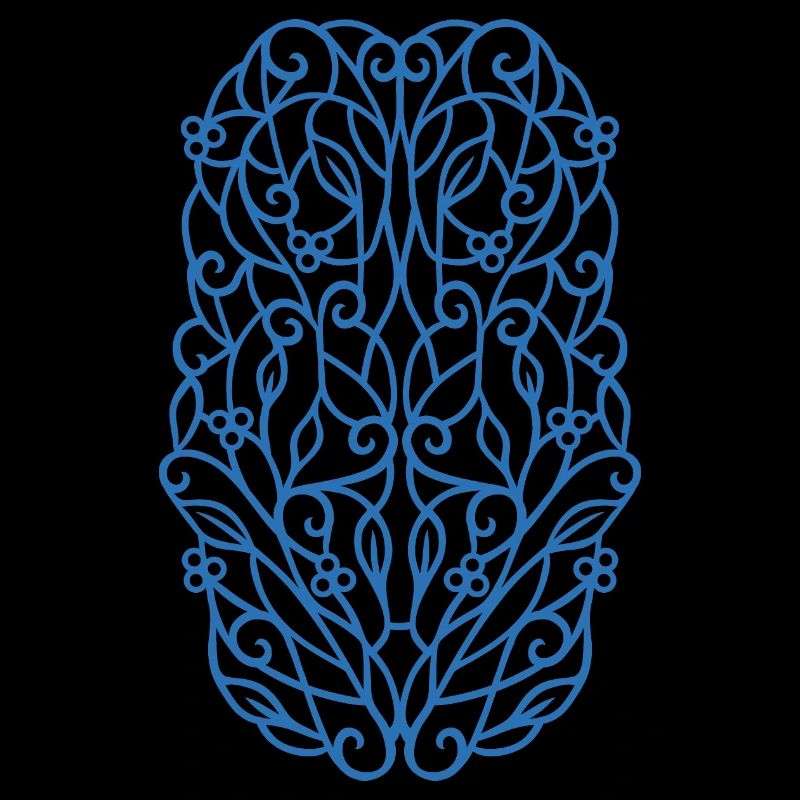 Élément décoratif élégant bleu