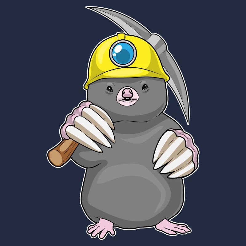 Mineur de taupe Pioche Exploitation minière