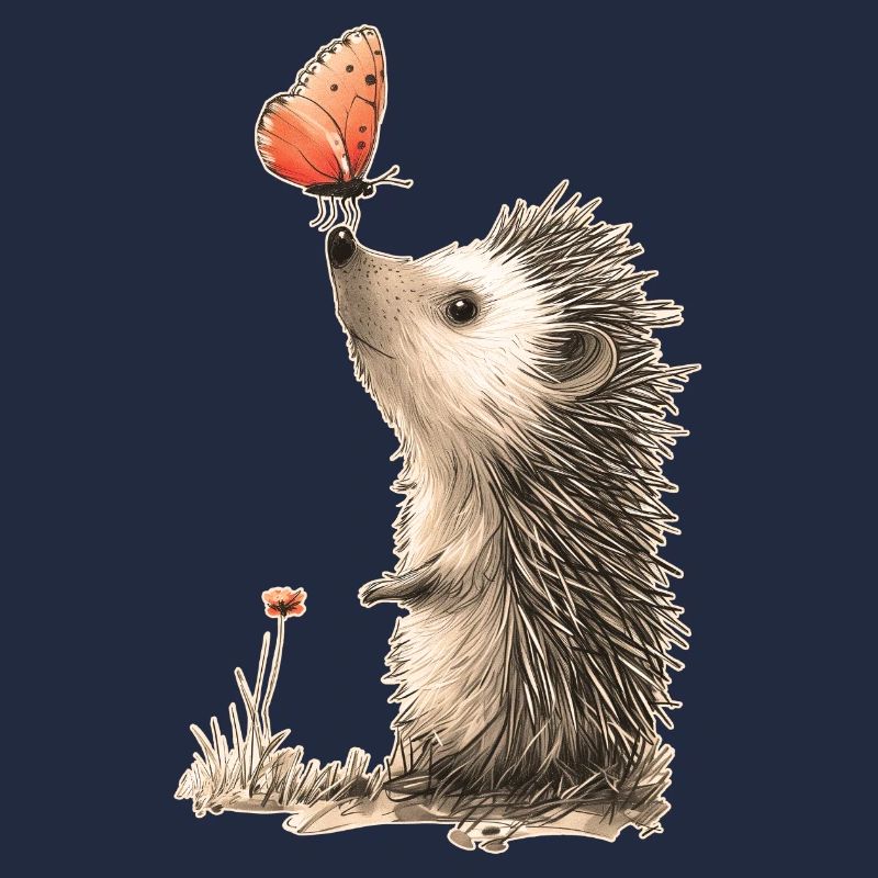 Igel und Schmetterling