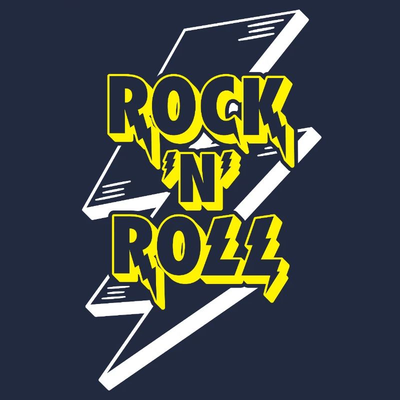 Rock 'n' Roll Lightning Bolt 3D-Logo