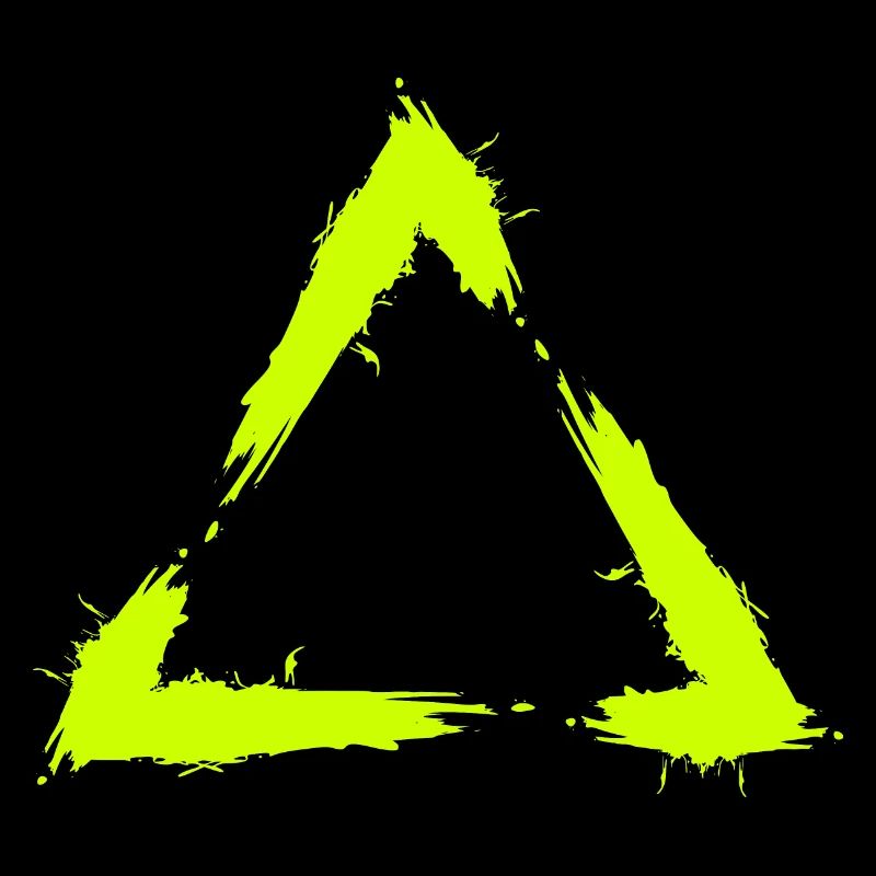 Icône Triangle Brush Design New Jaune
