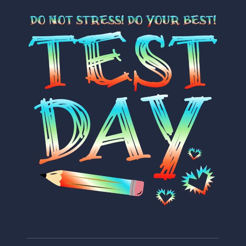 Retro Do Not Stress Do Your Best Test Day Saying