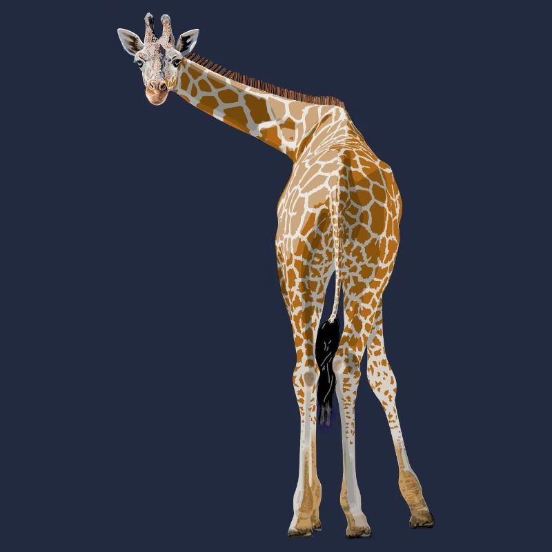 Giraffe grüßt aus der Savanne