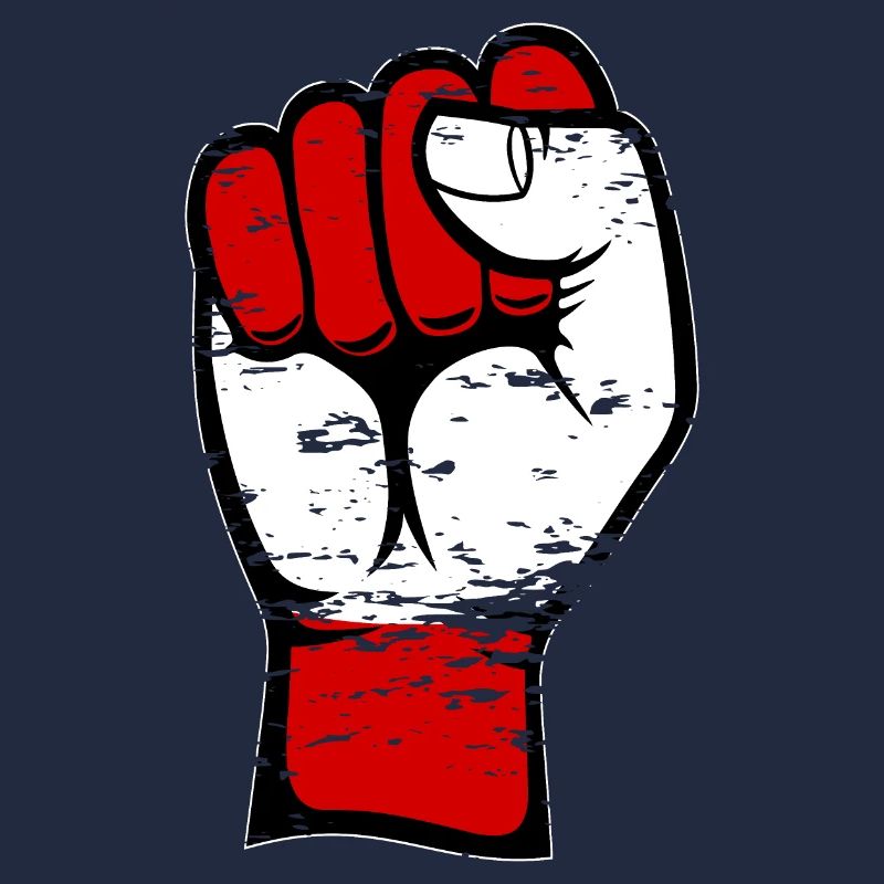 Poing du drapeau autrichien utilisé