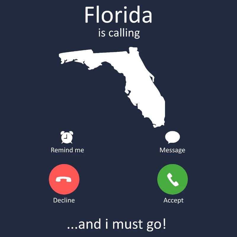 Florida Calling and I Must Go Phone Interface Art
