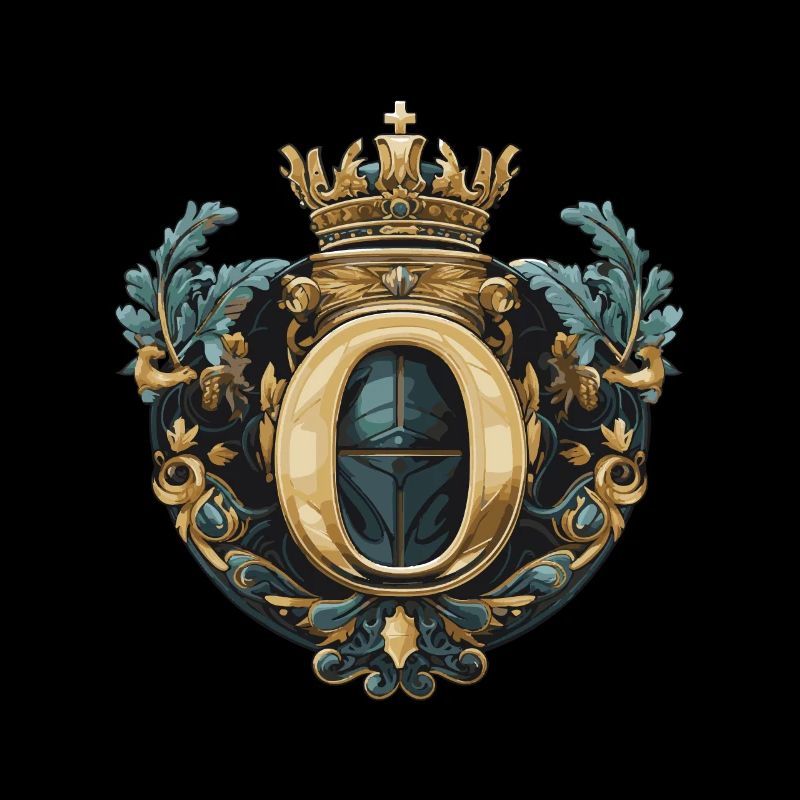 O Buchstabe Logo Krone