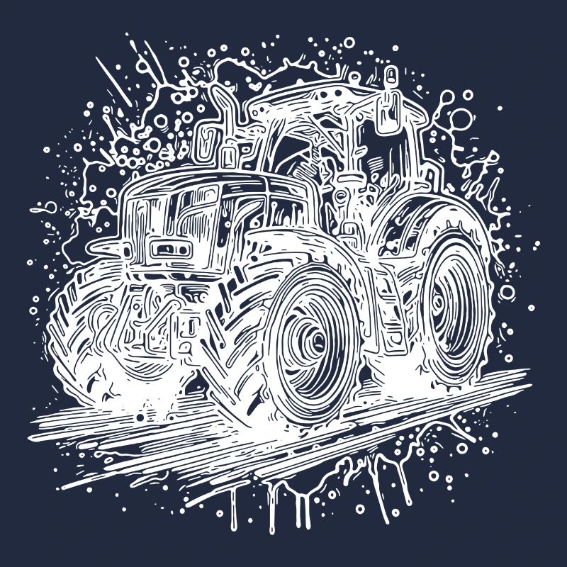 Tractor Splash Design with Field Tractor