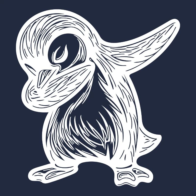 Süsser Knuffiger Pinguin Kleiner Dabbing Pinguin