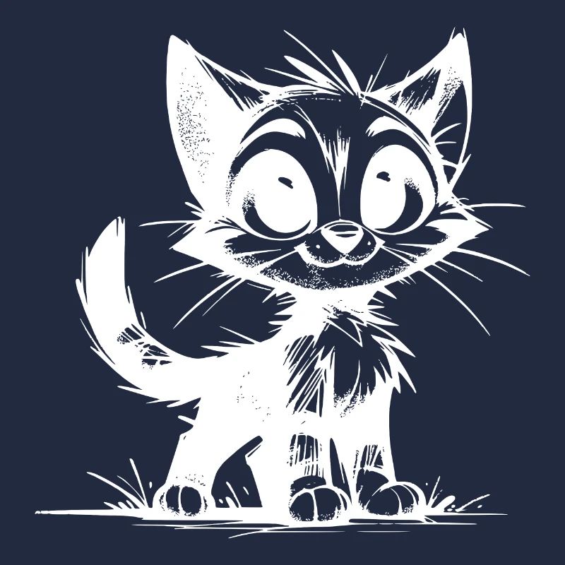 Mignon petits chats bébé dessin au crayon