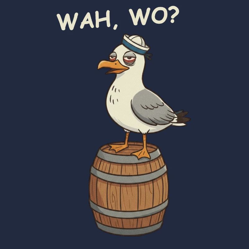 Betrunkene Möwe