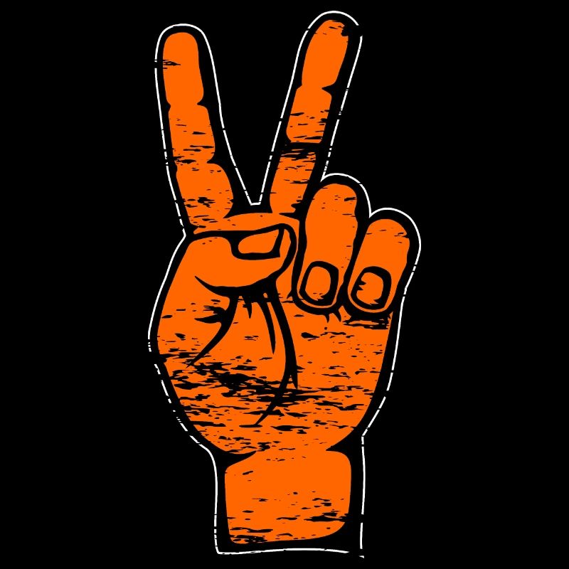 Symbole de victoire de la paix Helloween utilisé