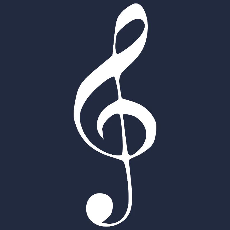 Note de clé de musique note note blanche