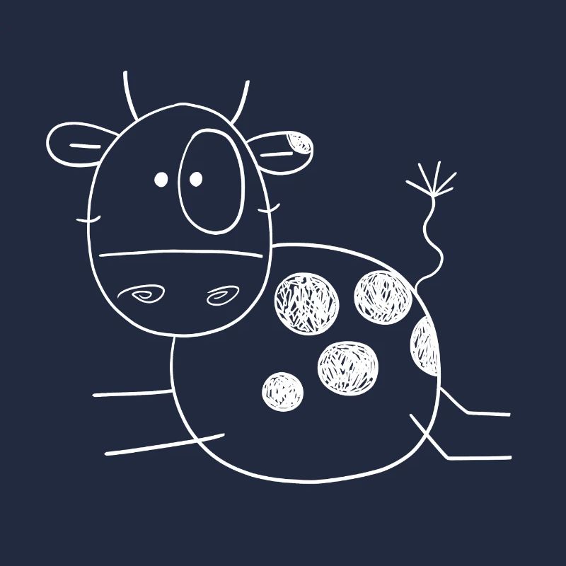 Coole Kuh I Strichmännchen Rind Bauer Geschenk