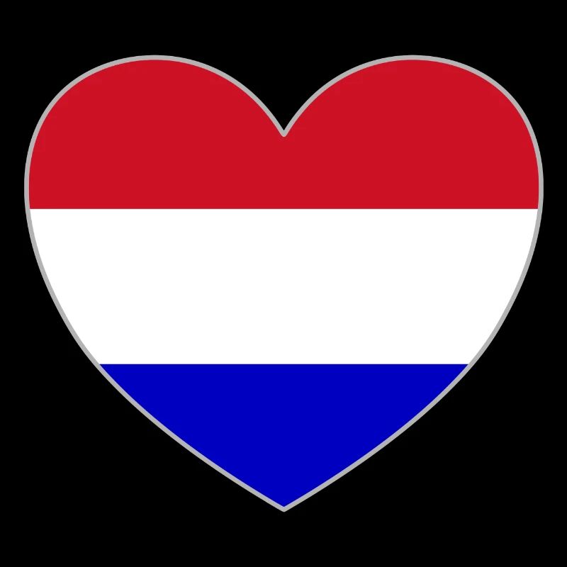 Cœur du drapeau de la Hollande