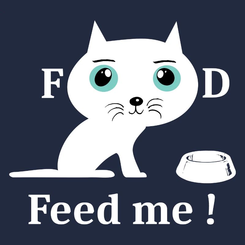 Chat blanc mignon