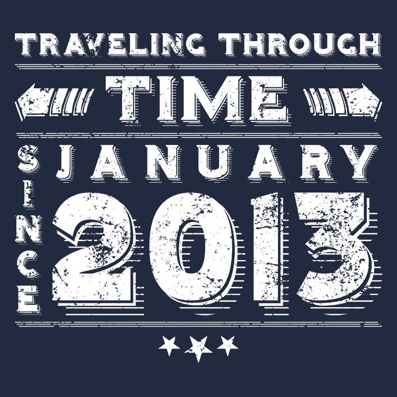 Vintage Zeitreise Geburtstags Design Januar 2013